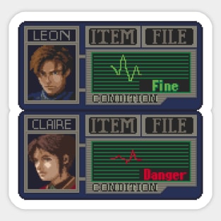 Resident Evil 2 Pixel Art Sticker